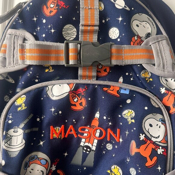 Pottery Barn Mackenzie Peanuts® Snoopy® Space Glow-in-the-Dark Backpack Large - Picture 7 of 16
